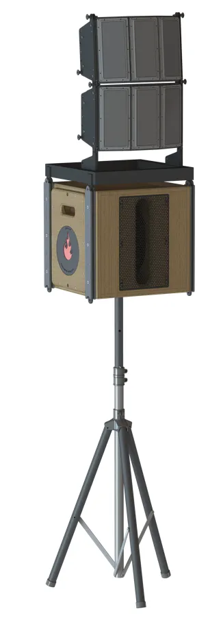 Dragonfire array on a tripod stand